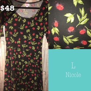 NEW LADYBUG LULAROE NICOLE DRESS